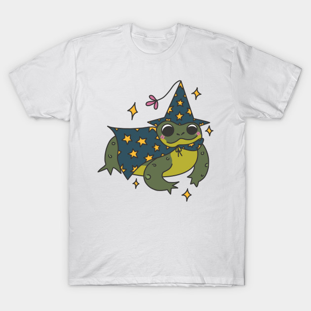 Cute witchy wizard frog design by grafitytees